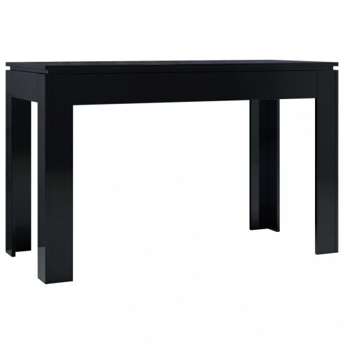 Konyha- és étkezőasztalok, vidaXL magasfényű fekete szerelt fa étkezőasztal 120 x 60 x 76 cm