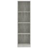 Könyvespolcok, állópolcok, vidaXL 4-szintes betonszürke szerelt fa könyvszekrény 40 x 24 x 142