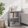 Könyvespolcok, állópolcok, vidaXL betonszürke szerelt fa könyvespolc 60 x 24 x 76 cm