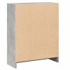 Könyvespolcok, állópolcok, vidaXL betonszürke szerelt fa könyvespolc 60 x 24 x 76 cm