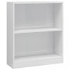 Könyvespolcok, állópolcok, vidaXL magasfényű fehér szerelt fa könyvespolc 60 x 24 x 76 cm