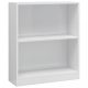 Könyvespolcok, állópolcok, vidaXL magasfényű fehér szerelt fa könyvespolc 60 x 24 x 76 cm