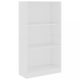 Könyvespolcok, állópolcok, vidaXL 3 szintes fehér szerelt fa könyvszekrény 60 x 24 x 109 cm