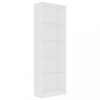 Könyvespolcok, állópolcok, vidaXL 5-szintes fehér szerelt fa könyvszekrény 60 x 24 x 175 cm