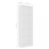 Könyvespolcok, állópolcok, vidaXL 5-szintes fehér szerelt fa könyvszekrény 60 x 24 x 175 cm