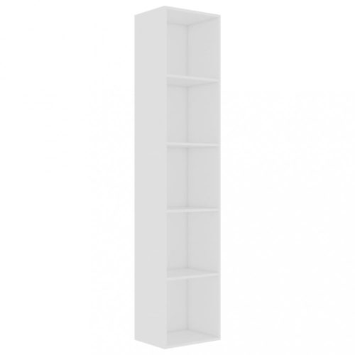 Könyvespolcok, állópolcok, vidaXL fehér szerelt fa könyvszekrény 40 x 30 x 189 cm