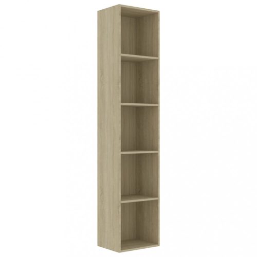 Könyvespolcok, állópolcok, vidaXL sonoma tölgy szerelt fa könyvszekrény 40 x 30 x 189 cm