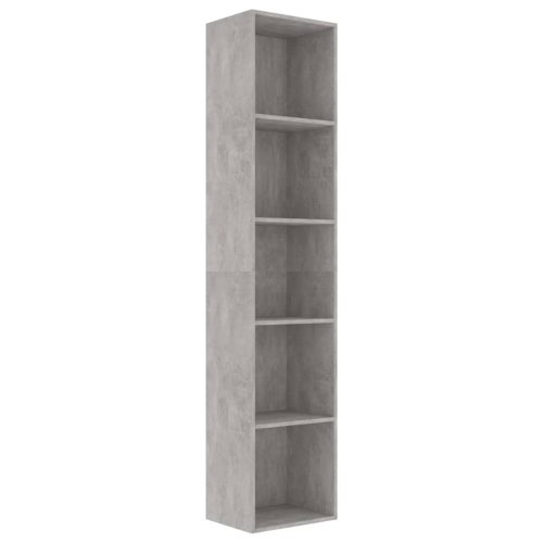 Könyvespolcok, állópolcok, vidaXL betonszürke szerelt fa könyvszekrény 40 x 30 x 189 cm