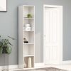 Könyvespolcok, állópolcok, vidaXL magasfényű fehér forgácslap könyvszekrény 40 x 30 x 189