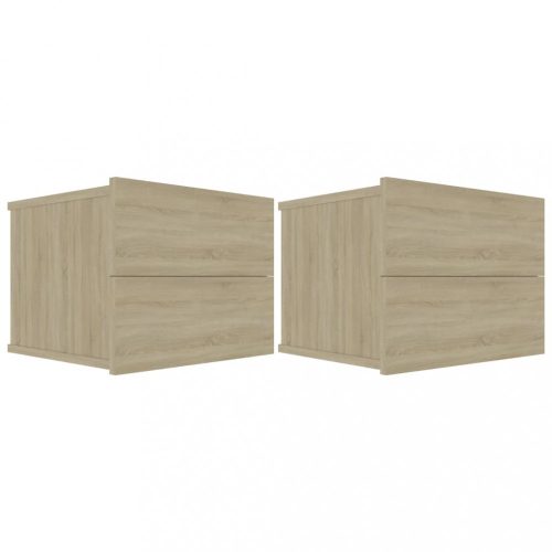 Éjjeliszekrények, vidaXL 2 db sonoma tölgy színű szerelt fa éjjeliszekrény 40x30x30 cm