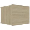 Éjjeliszekrények, vidaXL 2 db sonoma tölgy színű szerelt fa éjjeliszekrény 40x30x30 cm