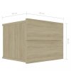 Éjjeliszekrények, vidaXL 2 db sonoma tölgy színű szerelt fa éjjeliszekrény 40x30x30 cm