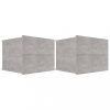 Éjjeliszekrények, vidaXL 2 db betonszürke szerelt fa éjjeliszekrény 40 x 30 x 30 cm