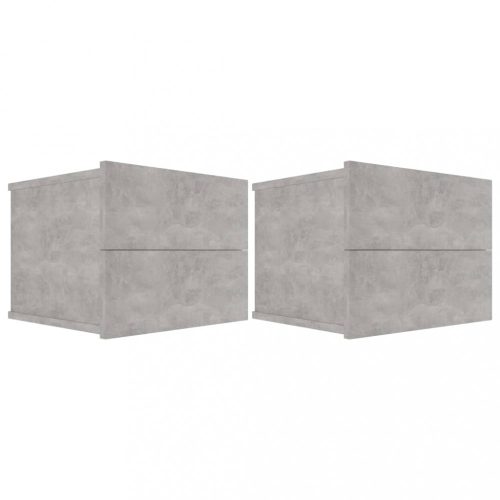 Éjjeliszekrények, vidaXL 2 db betonszürke szerelt fa éjjeliszekrény 40 x 30 x 30 cm