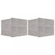 Éjjeliszekrények, vidaXL 2 db betonszürke szerelt fa éjjeliszekrény 40 x 30 x 30 cm