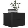 Éjjeliszekrények, vidaXL 2 db magasfényű fekete forgácslap éjjeliszekrény 40x30x30 cm