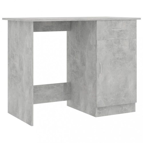 Íróasztalok, vidaXL betonszürke szerelt fa íróasztal 100 x 50 x 76 cm