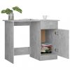 Íróasztalok, vidaXL betonszürke szerelt fa íróasztal 100 x 50 x 76 cm