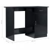 Íróasztalok, vidaXL magasfényű fekete forgácslap íróasztal 100 x 50 x 76 cm