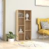 Könyvespolcok, állópolcok, vidaXL sonoma tölgy színű szerelt fa könyvszekrény 50x25x106 cm