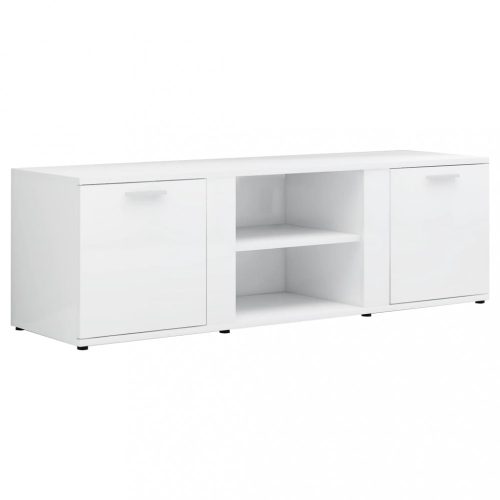Nappali bútorok, vidaXL magasfényű fehér szerelt fa TV-szekrény 120 x 34 x 37 cm