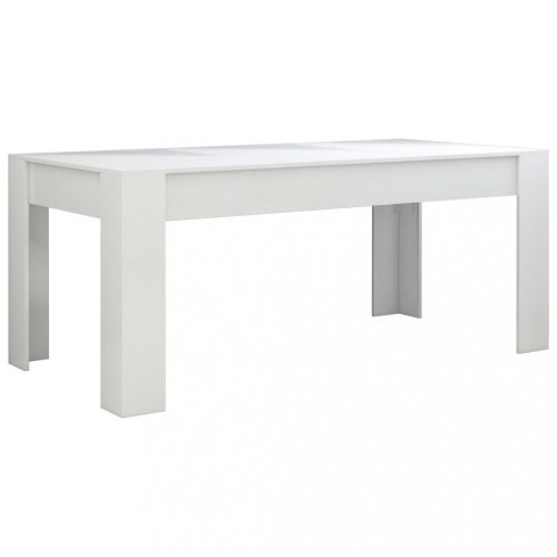 Konyha- és étkezőasztalok, vidaXL magasfényű fehér forgácslap étkezőasztal 180 x 90 x 76 cm