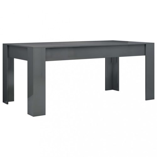 Konyha- és étkezőasztalok, vidaXL magasfényű szürke forgácslap étkezőasztal 180 x 90 x 76