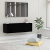 Nappali bútorok, vidaXL fekete szerelt fa TV-szekrény 100 x 30 x 30 cm