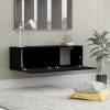 Nappali bútorok, vidaXL fekete szerelt fa TV-szekrény 100 x 30 x 30 cm