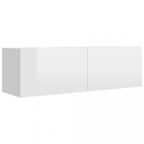 Nappali bútorok, vidaXL magasfényű fehér szerelt fa TV-szekrény 100 x 30 x 30 cm