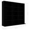 Médiatárolók és szekrények, vidaXL fekete szerelt fa CD-tartó szekrény 100 x 23 x 89,5 cm