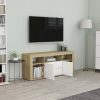 Nappali bútorok, vidaXL fehér és sonoma tölgy forgácslap TV-szekrény 120 x 30 x 50 cm