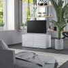 Nappali bútorok, vidaXL magasfényű fehér szerelt fa TV-szekrény 80 x 34 x 36 cm