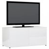 Nappali bútorok, vidaXL magasfényű fehér szerelt fa TV-szekrény 80 x 34 x 36 cm