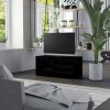 Nappali bútorok, vidaXL magasfényű fekete forgácslap TV-szekrény 80 x 34 x 36 cm