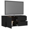 Nappali bútorok, vidaXL magasfényű fekete forgácslap TV-szekrény 80 x 34 x 36 cm