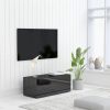 Nappali bútorok, vidaXL magasfényű fekete szerelt fa TV-szekrény 80 x 34 x 30 cm