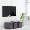 Nappali bútorok, vidaXL magasfényű szürke szerelt fa TV-szekrény 80 x 34 x 30 cm