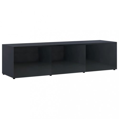 Nappali bútorok, vidaXL magasfényű fekete szerelt fa TV-szekrény 120 x 34 x 30 cm