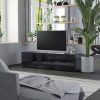 Nappali bútorok, vidaXL magasfényű fekete szerelt fa TV-szekrény 120 x 34 x 30 cm