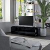 Nappali bútorok, vidaXL magasfényű fekete szerelt fa TV-szekrény 120 x 34 x 30 cm