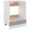 Konyhaszekrények, vidaXL Lyon betonszürke szerelt fa sütőszekrény 60 x 46 x 81,5 cm