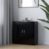 Könyvespolcok, állópolcok, vidaXL fekete szerelt fa könyvszekrény 82,5 x 30,5 x 80 cm