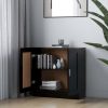 Könyvespolcok, állópolcok, vidaXL fekete szerelt fa könyvszekrény 82,5 x 30,5 x 80 cm