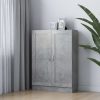 Könyvespolcok, állópolcok, vidaXL betonszürke szerelt fa könyvszekrény 82,5 x 30,5 x 115 cm