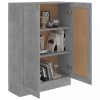 Könyvespolcok, állópolcok, vidaXL betonszürke szerelt fa könyvszekrény 82,5 x 30,5 x 115 cm