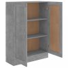 Könyvespolcok, állópolcok, vidaXL betonszürke szerelt fa könyvszekrény 82,5 x 30,5 x 115 cm