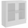Könyvespolcok, állópolcok, vidaXL fehér szerelt fa vitrinszekrény 82,5 x 30,5 x 80 cm