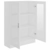 Könyvespolcok, állópolcok, vidaXL fehér szerelt fa vitrinszekrény 82,5 x 30,5 x 115 cm