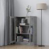 Könyvespolcok, állópolcok, vidaXL betonszürke szerelt fa vitrinszekrény 82,5 x 30,5 x 115 cm